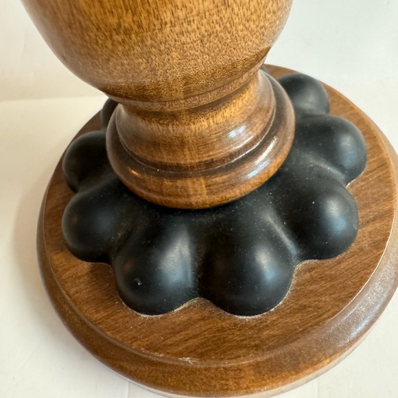 Vintage Gothic Homco Wood and Wrought Iron large candelabra. - Picture 2 of 9